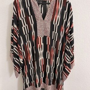 BCBG MaxAzria Kaftan sleeve, high-low dress